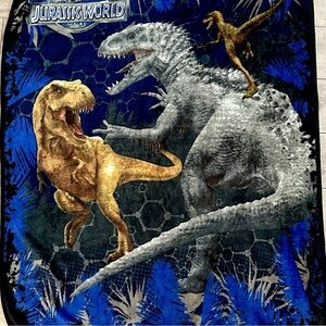 Vintage Jurassic World Blanket Jurassic Park Blanket 38x46 Soft Fleece Throw